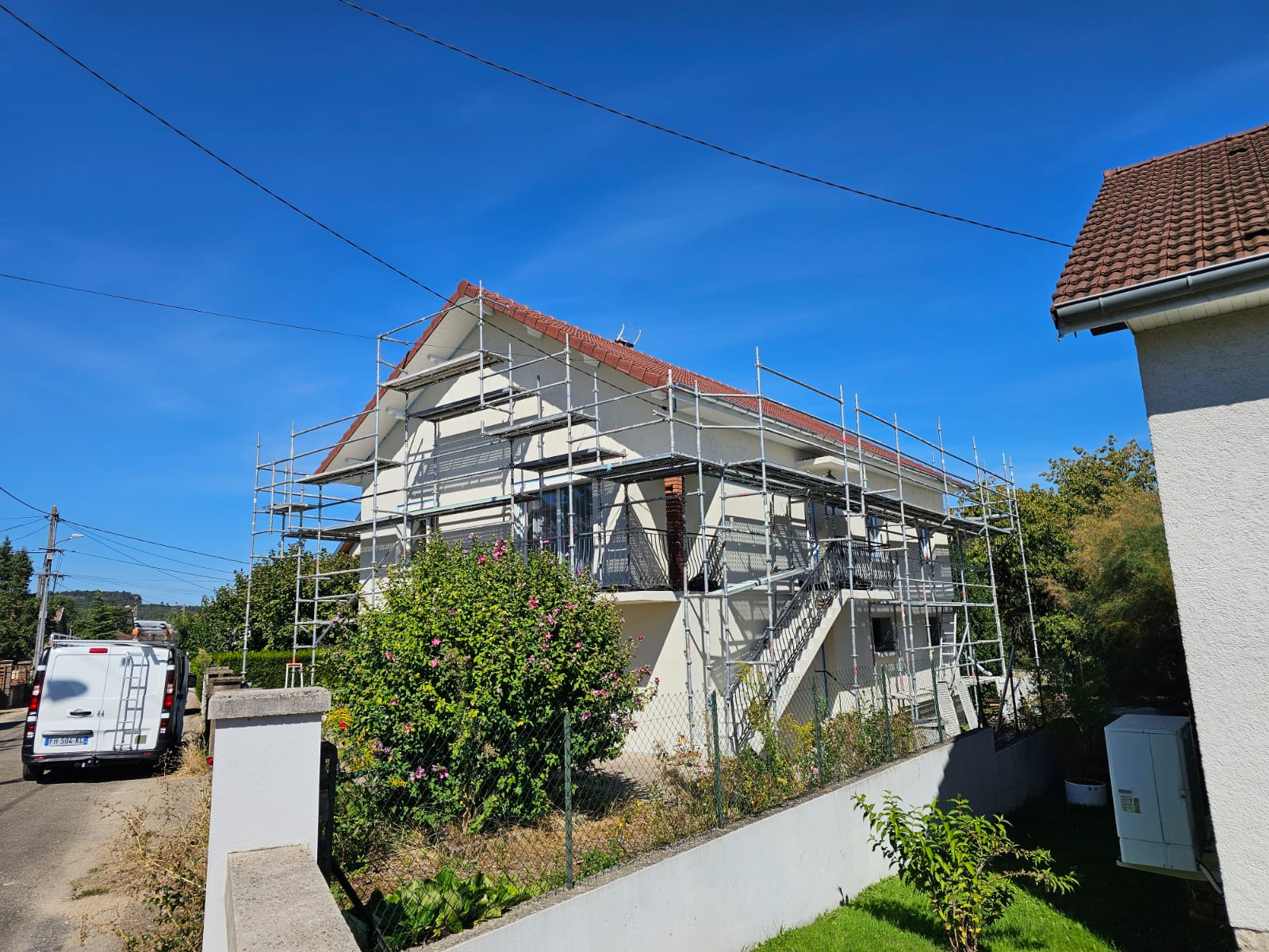 Maison en cours de ravalement