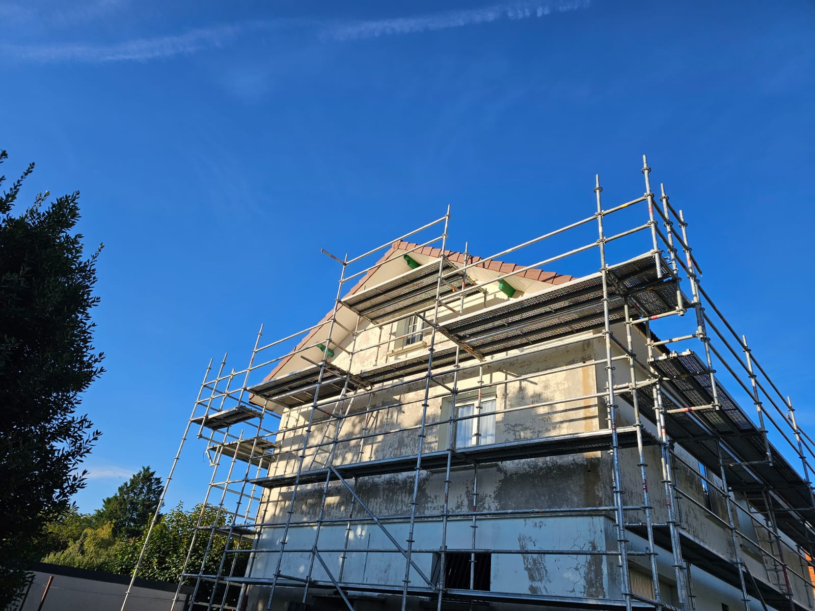 Ravalement façade en cours
